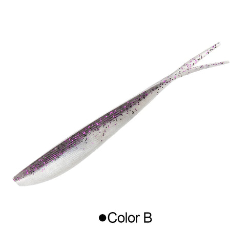 Spinpoler 2" 3" 4" Soft Fishing Lures Jerk Minnow Shad Drop Shot Soft Bait Swimbait Split Tail for Bass Trout Pike Walleye Pesca